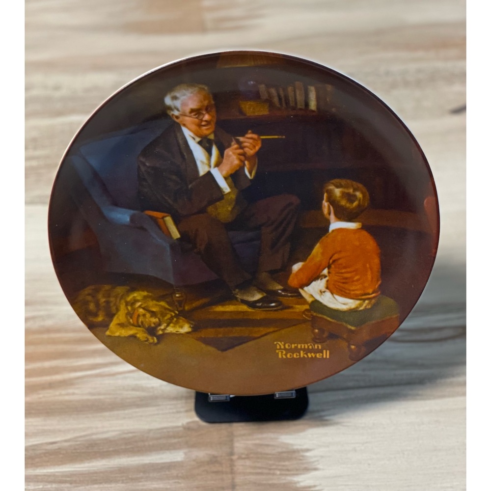 Vintage Knowles Norman Rockwell "The Tycoon" Collectible Plate w/ COA